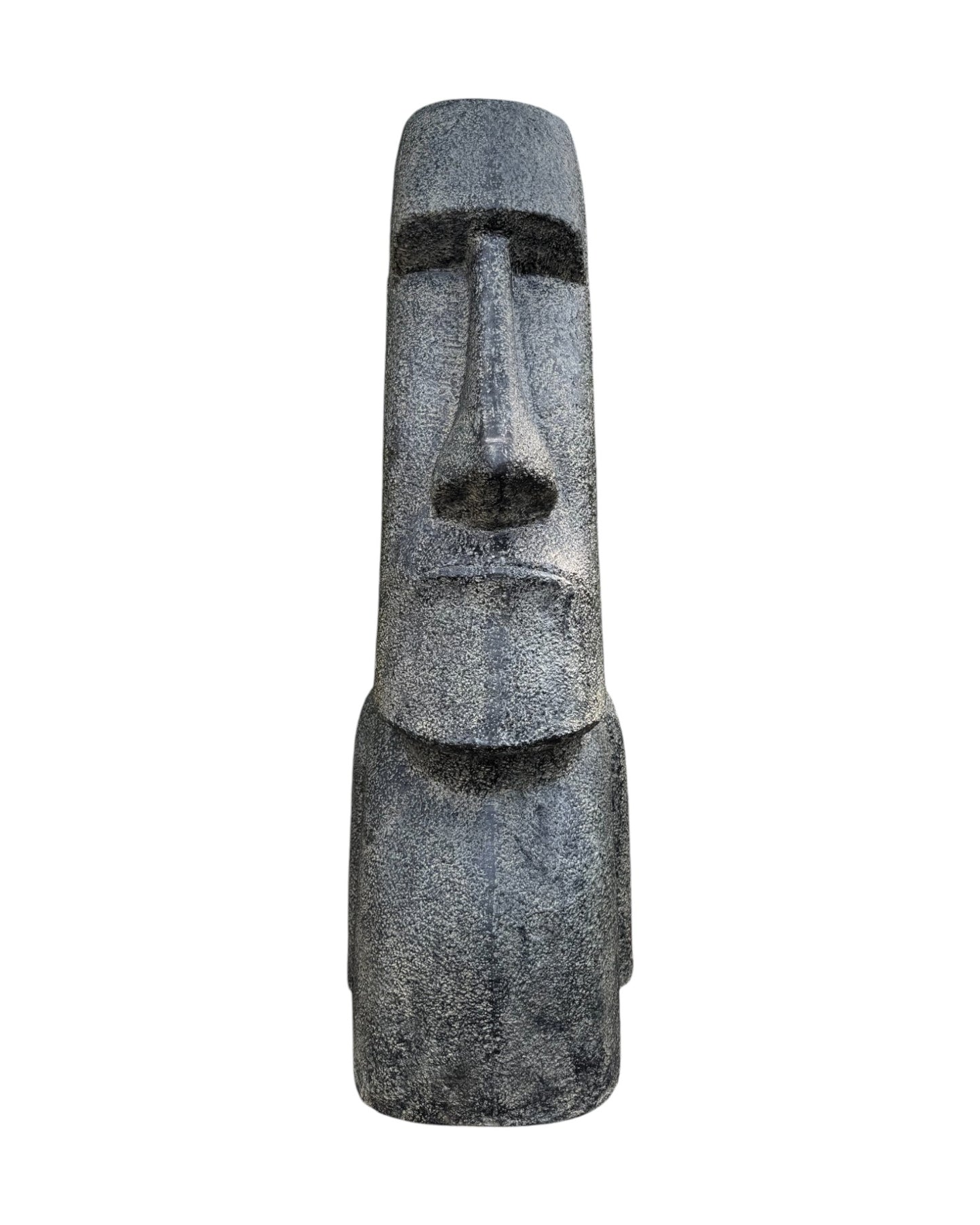 Moai Kopf Statue - Garten Deko Skulptur - Wetterfest - Rapa-Nui Osterinsel-Figur aus Lavasand Grau - 200x70x60 cm