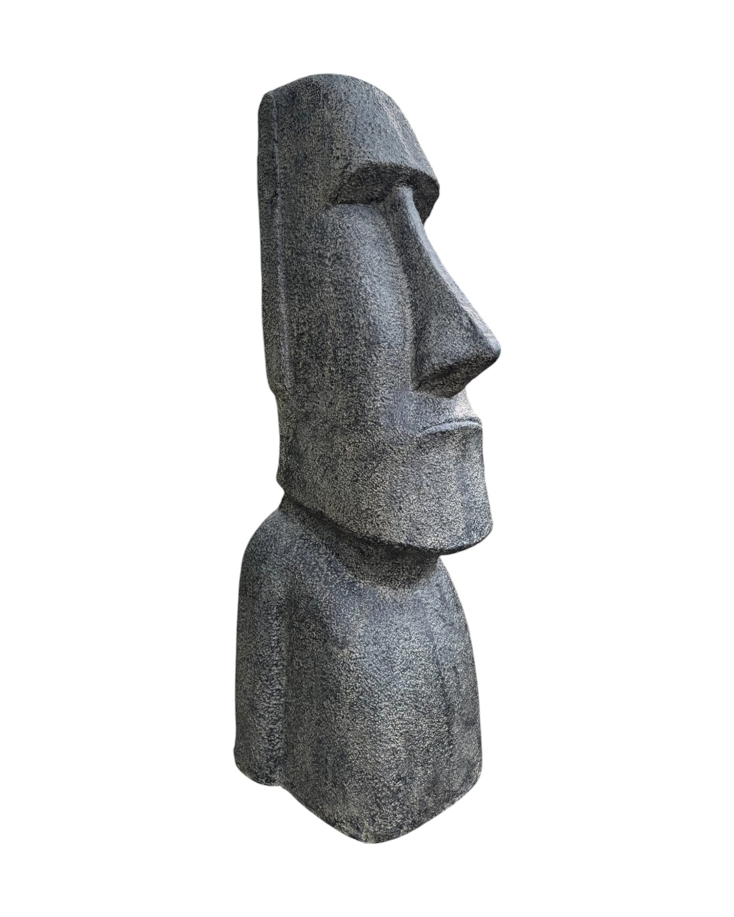 Moai Kopf Statue - Garten Deko Skulptur - Wetterfest - Rapa-Nui Osterinsel-Figur aus Lavasand Grau - 200x70x60 cm