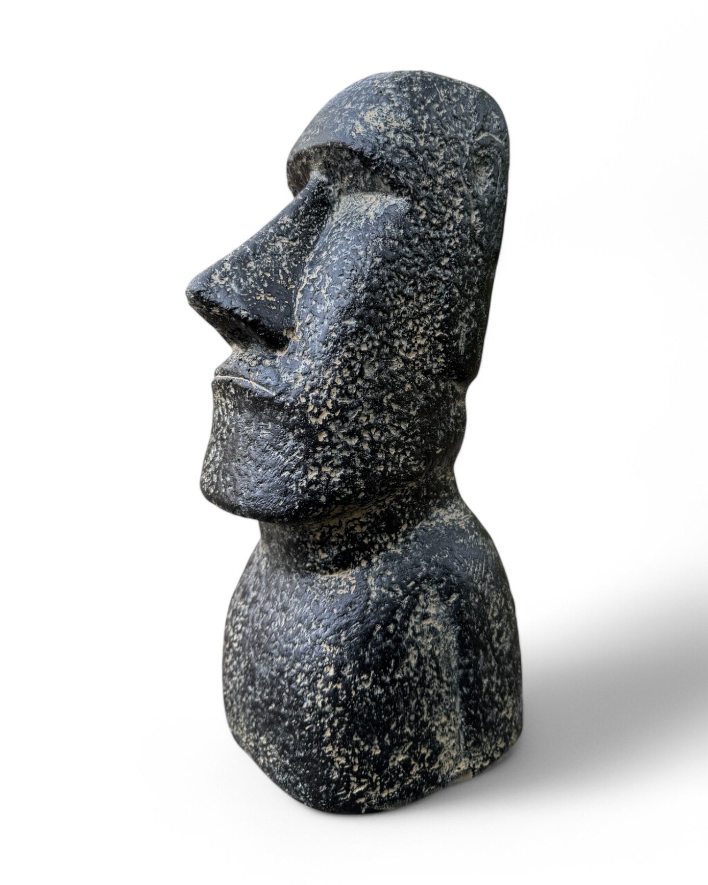 Moai Rapa-Nui statue approx. 40 cm made of lava sand Easter Island figure garden decoration head stone grey