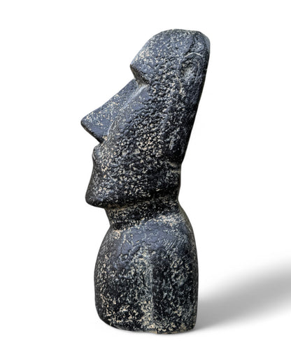 Moai Rapa-Nui statue approx. 40 cm made of lava sand Easter Island figure garden decoration head stone grey
