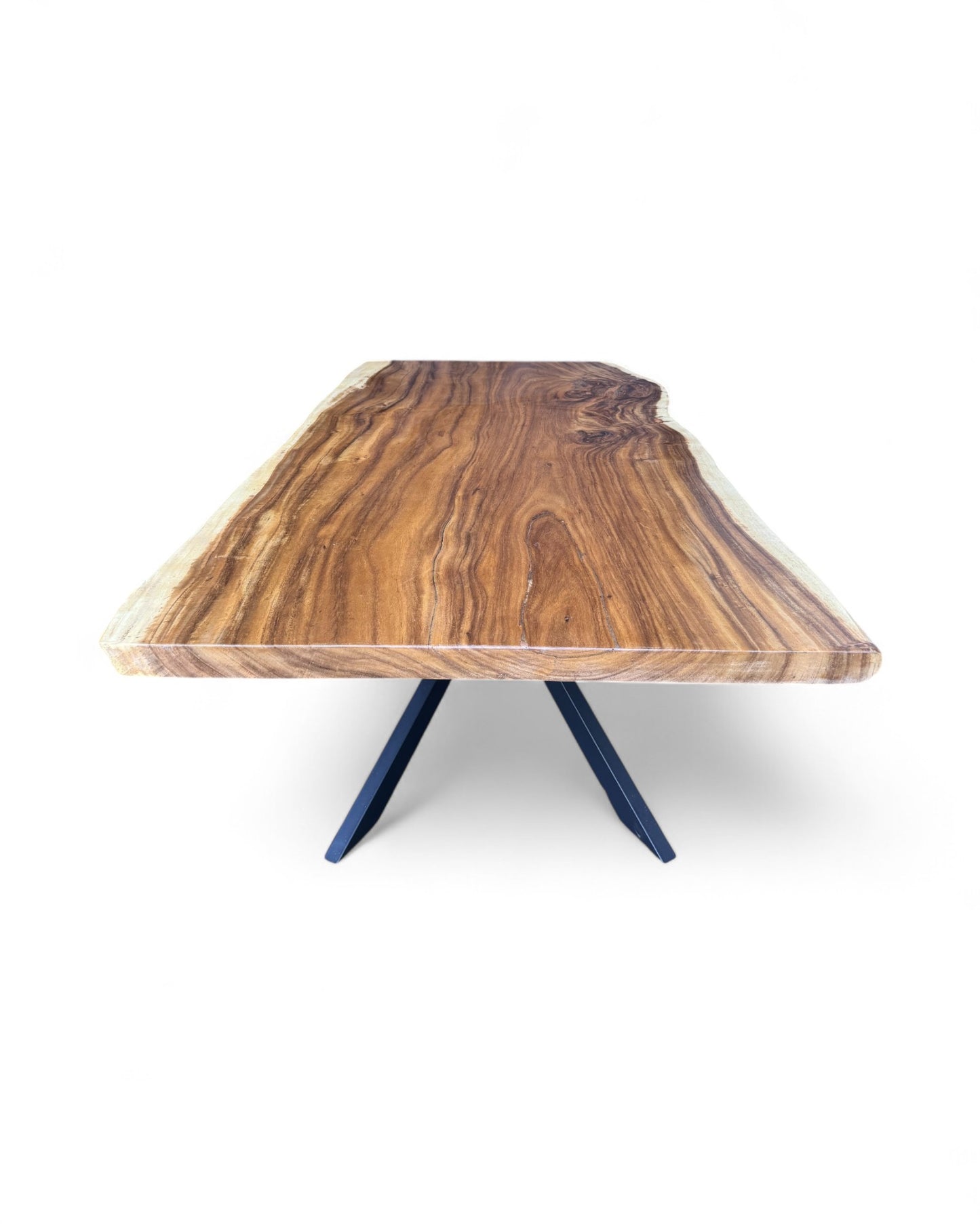 Massivholz Esstisch Natur Baumkante - Holz Tisch Massiv Suarholz Einzelstücke Tischplatte (200x115x6cm)