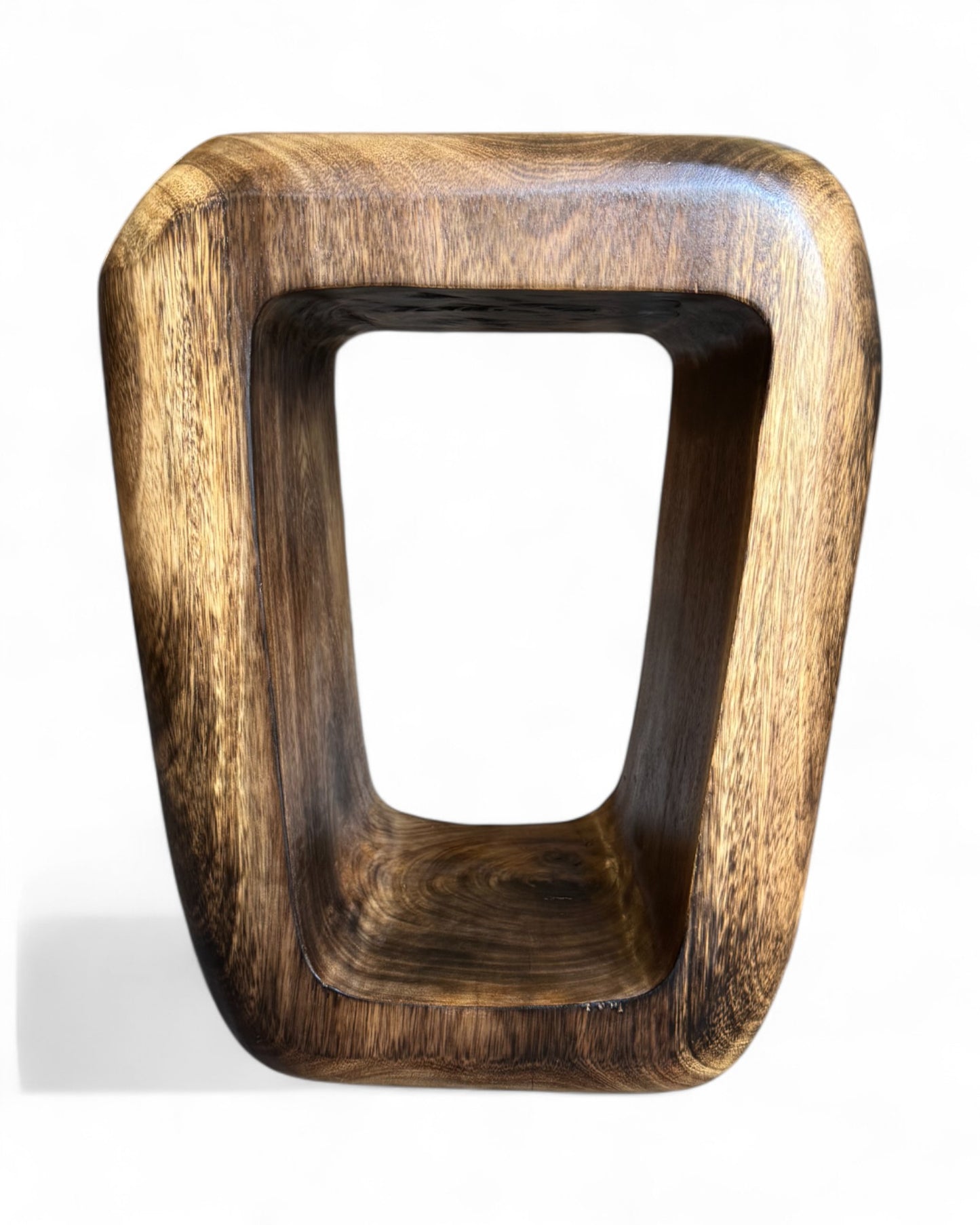 Holzhocker - Beistelltisch Couchtisch - Handgefertigter Flambierter Hocker aus massivem Suarholz- 50x30x40 cm (Kopie)