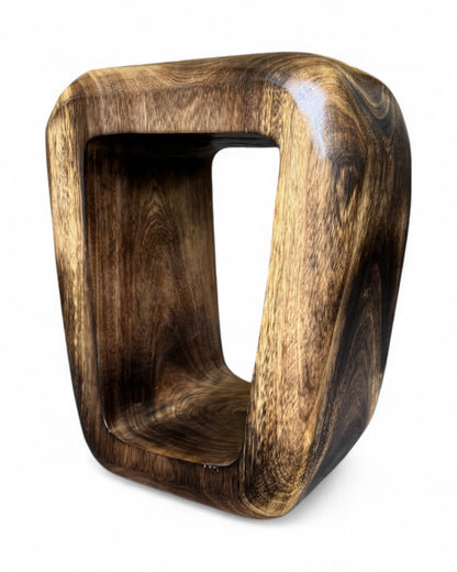 Holzhocker - Beistelltisch Couchtisch - Handgefertigter Flambierter Hocker aus massivem Suarholz- 50x30x40 cm (Kopie)