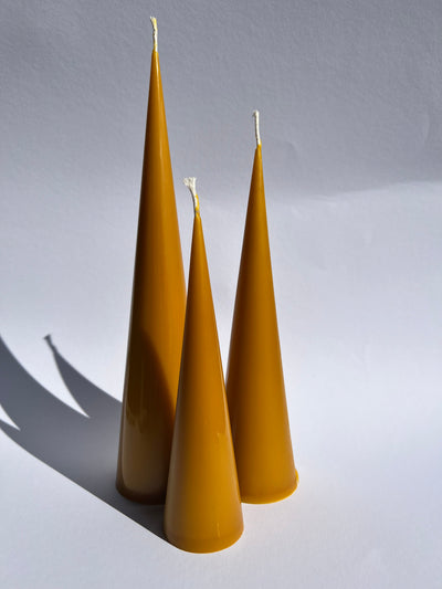 Beeswax candle ISTANBUL – Original beeswax – Hand-poured – For living rooms &amp; decoration – 3 sizes
