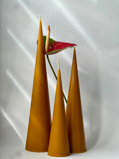 Beeswax candle ISTANBUL – Original beeswax – Hand-poured – For living rooms &amp; decoration – 3 sizes