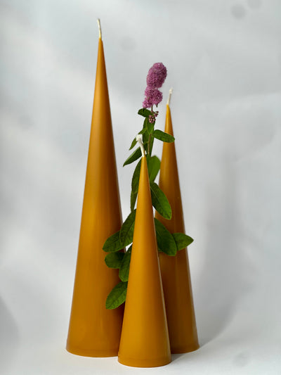 Beeswax candle ISTANBUL – Original beeswax – Hand-poured – For living rooms &amp; decoration – 3 sizes