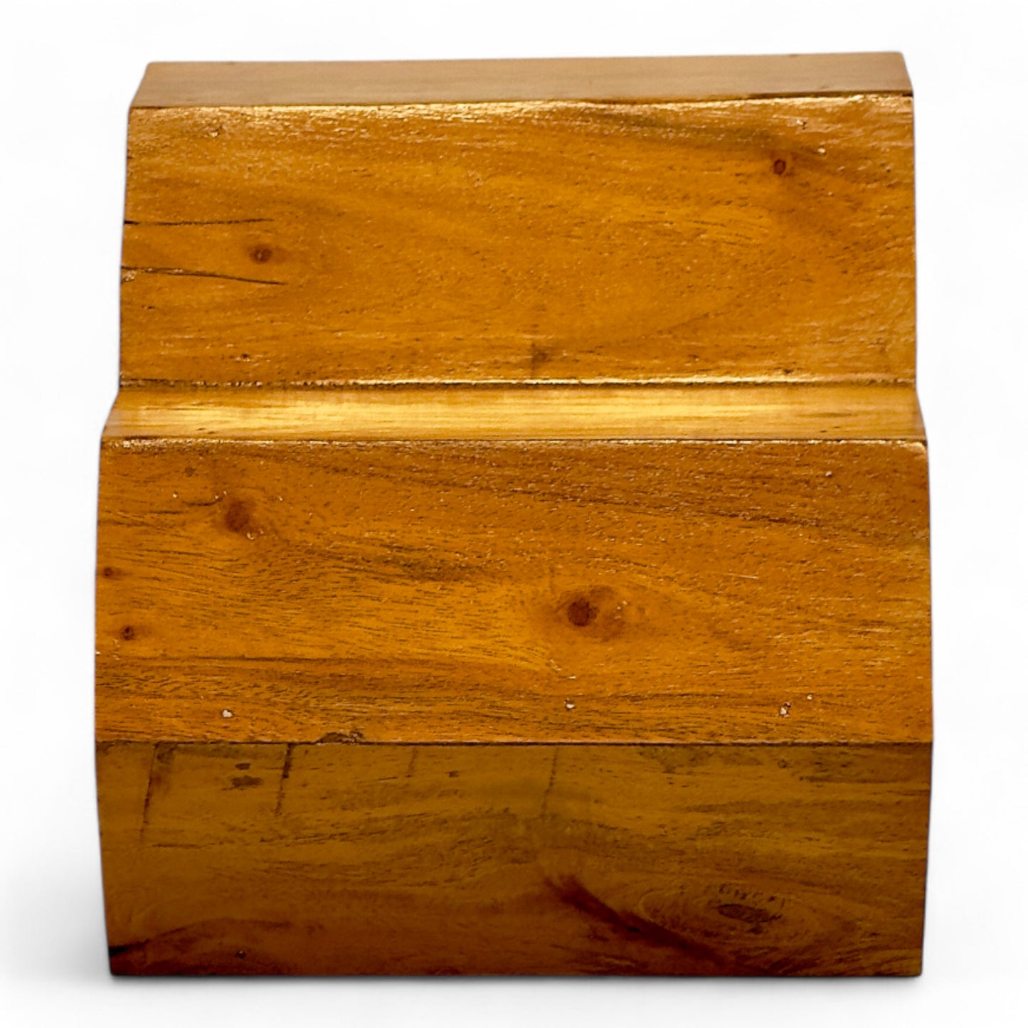 Holz Weinregal – Weinhalter Flaschenhalter - Küche Wohnzimmer Bar - Dekorative Honigwabenform – Aus Teakholz für 3 Flaschen – 18x34x18 cm