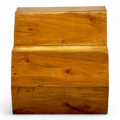 Holz Weinregal – Weinhalter Flaschenhalter - Küche Wohnzimmer Bar - Dekorative Honigwabenform – Aus Teakholz für 3 Flaschen – 18x34x18 cm