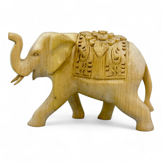 Einzelstück: Handgeschnitzter Elefant aus Holz – Symbol der Weisheit