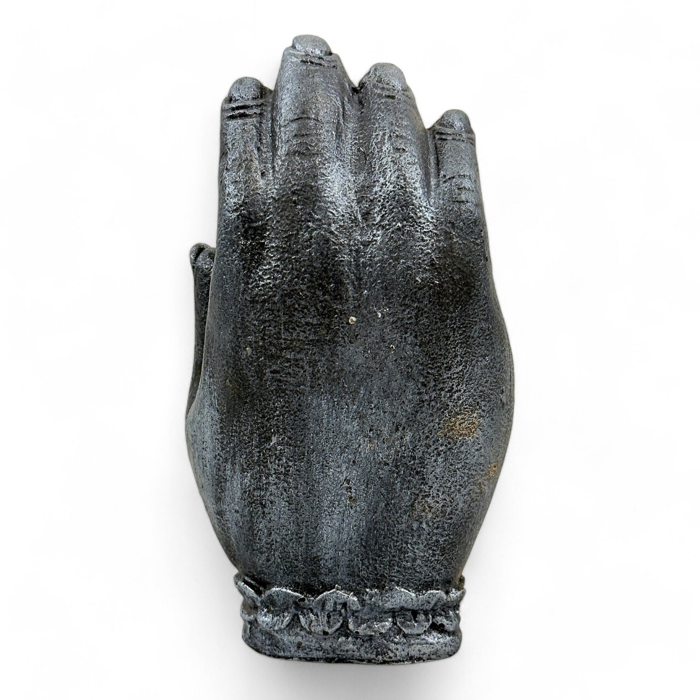 Einzelstück: Spirituelle Holzskulptur – Hand mit Elefant, Symbol der göttlichen Energie