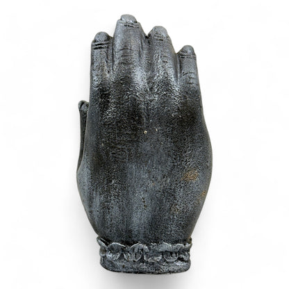 Einzelstück: Spirituelle Holzskulptur – Hand mit Elefant, Symbol der göttlichen Energie