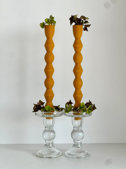 Bougie en cire d'abeille MADRID – Cire d'abeille originale – Coulée à la main – Pour salons et décoration – Lot de 2 ou 4
