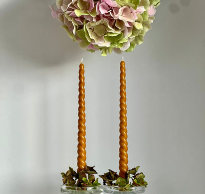 Bienenwachskerze ROM – Original Bienenwachs – Handgegossen – Für Wohnräume & Dekoration – 4x Set