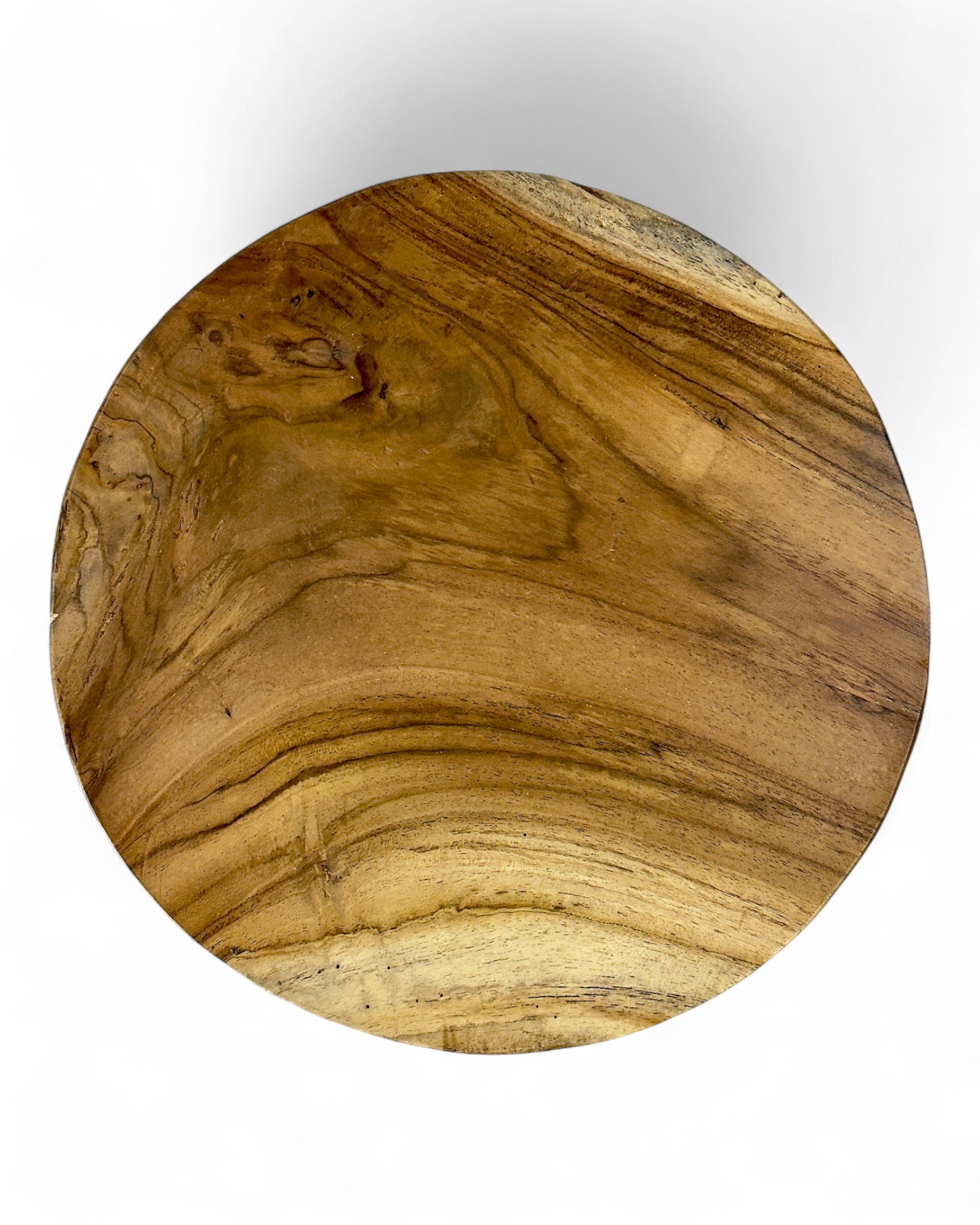 Teakholz Beistelltisch – Handgefertigt im Laminated Block Design - Natürlicher Holztisch aus Teak - Wohnzimmer & Schlafzimmer - 35x35x50 cm