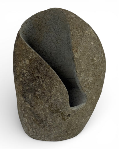 Unique piece: One-of-a-kind stone bottle holder for wine &amp; spirits - 23 × 18 × 15 cm