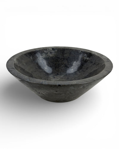 Einzelstück: Rundes Aufsatzwaschbecken im Marmordesign - 45 × 45 × 14,5 cm