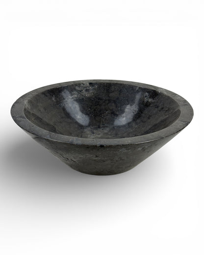 Unique item: Round countertop washbasin in marble design - 45 × 45 × 14.5 cm
