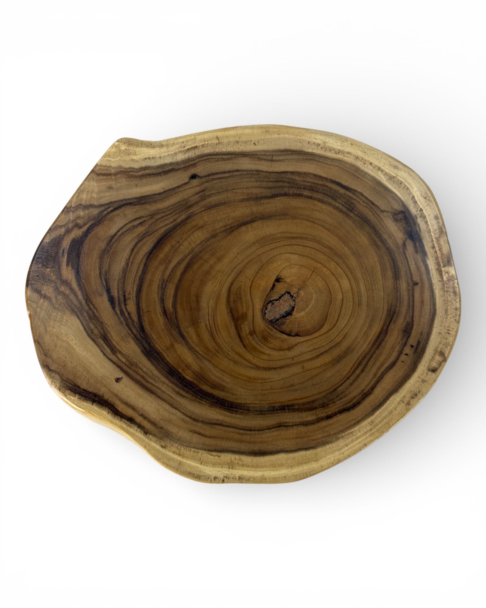 Unique piece: Sculptural side table made of solid natural wood - 50 × 50 × 41 cm