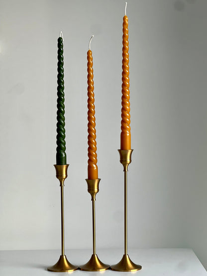 Bougie en cire d'abeille ROM – Promo – Coulée à la main – Pour salons et décoration – Lot de 2