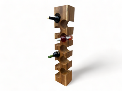 Weinregal Massiv - Küchen Wohnzimmer Deko Weinhalter - Handgefertigt Edel Hochwertig - Eckig aus Suarholz - 50/70/100x19,5x14,5 cm