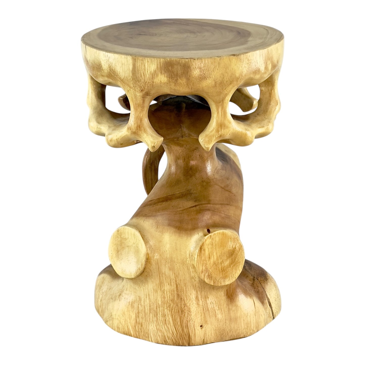 Wooden stool round natural wood stool furniture approx. 40 cm flower stool solid unique side table storage table