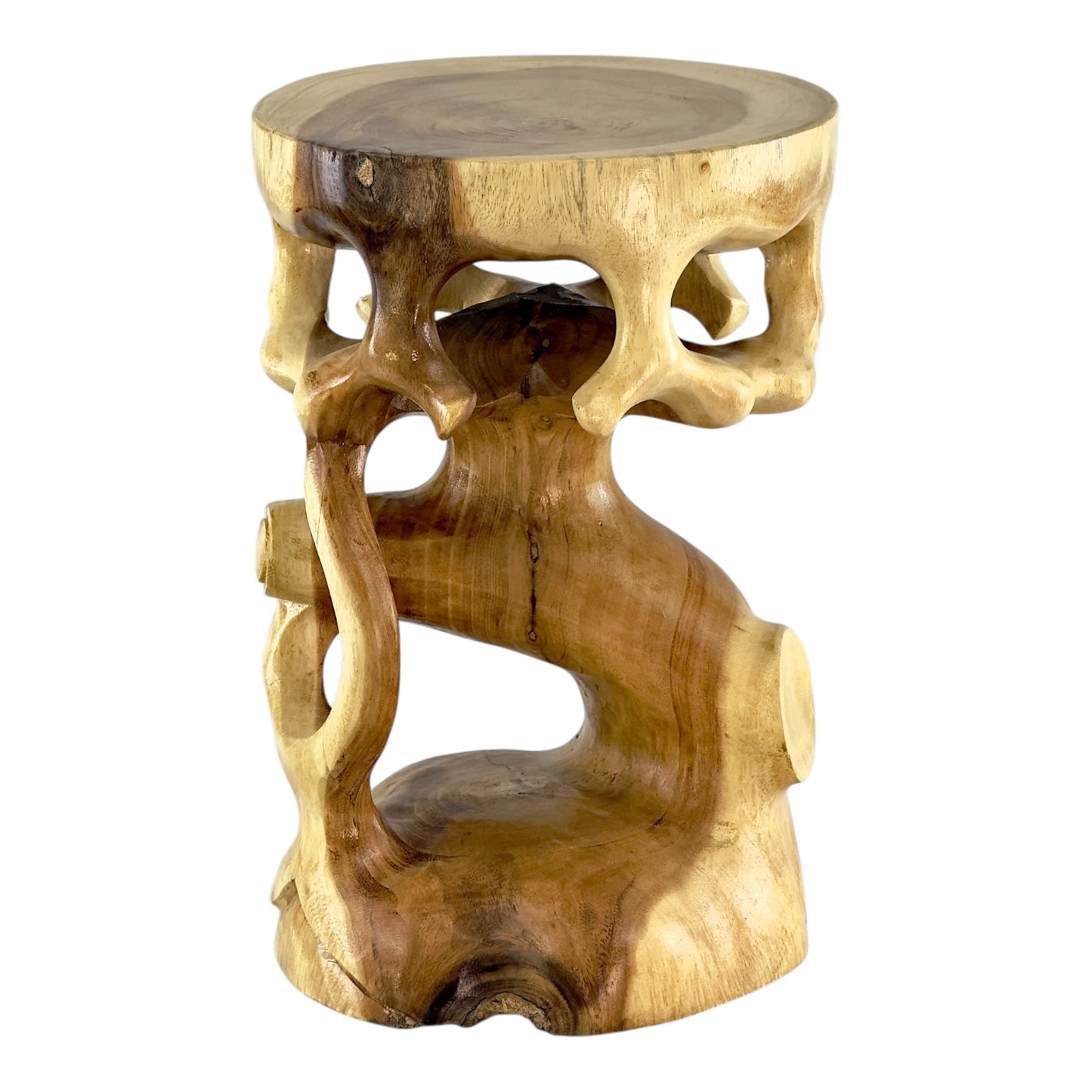 Wooden stool round natural wood stool furniture approx. 40 cm flower stool solid unique side table storage table