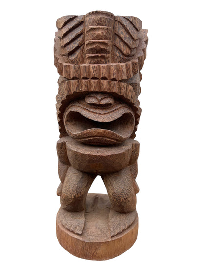 Tiki Figur - Garten Innenbereich Deko - Handgeschnitzte Exotische Skulptur - Palmen Holz - 50x19x19 cm