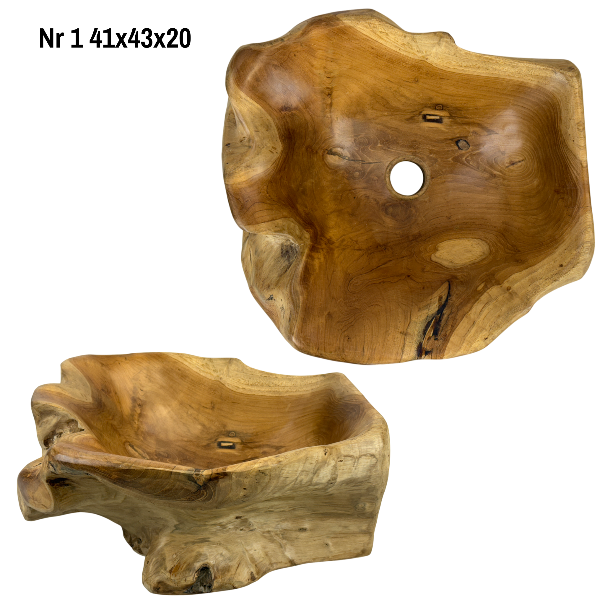 Burl Wood Sink - Bathroom - Handmade Natural Accents - Teak Root - Various Sizes