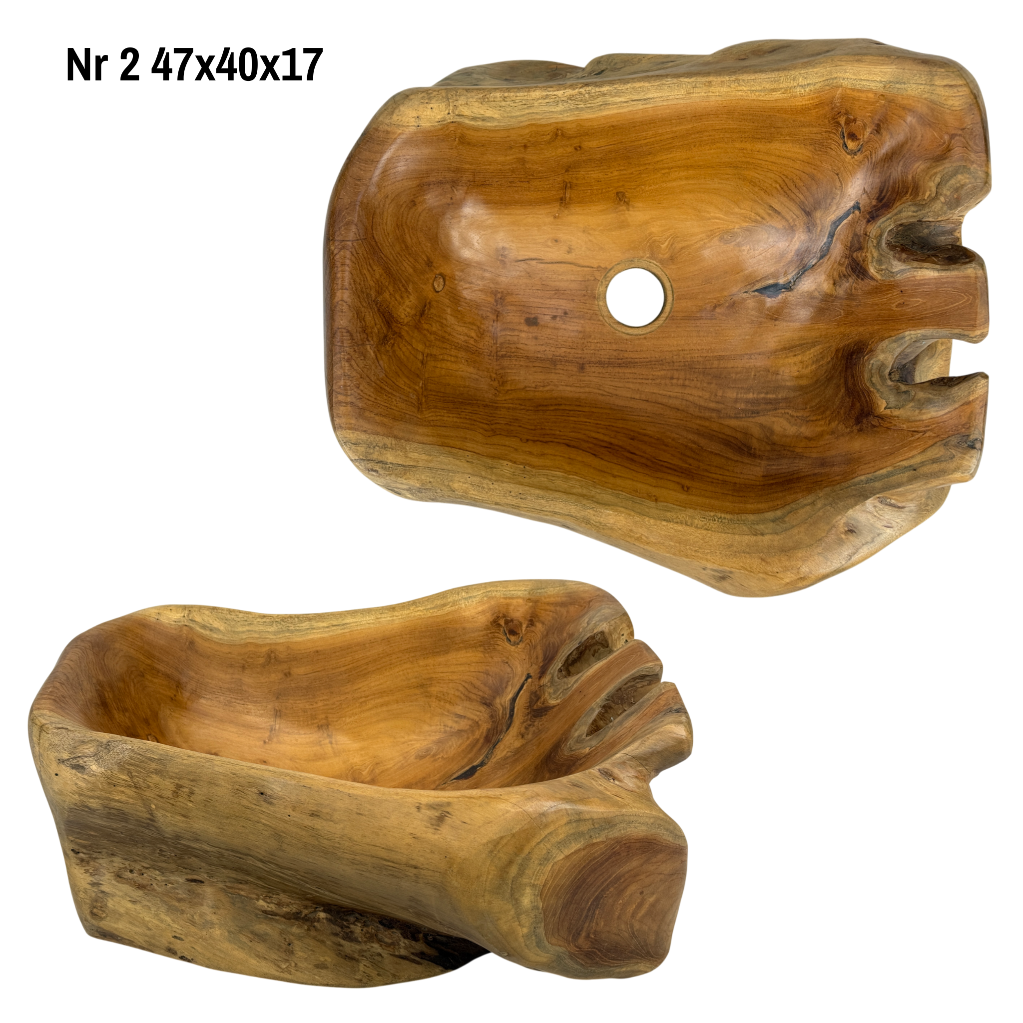Burl Wood Sink - Bathroom - Handmade Natural Accents - Teak Root - Various Sizes