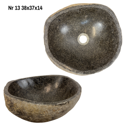 Natural stone washbasin - bathroom toilet countertop washbasin wash bowl - unique - boulder stone solid 