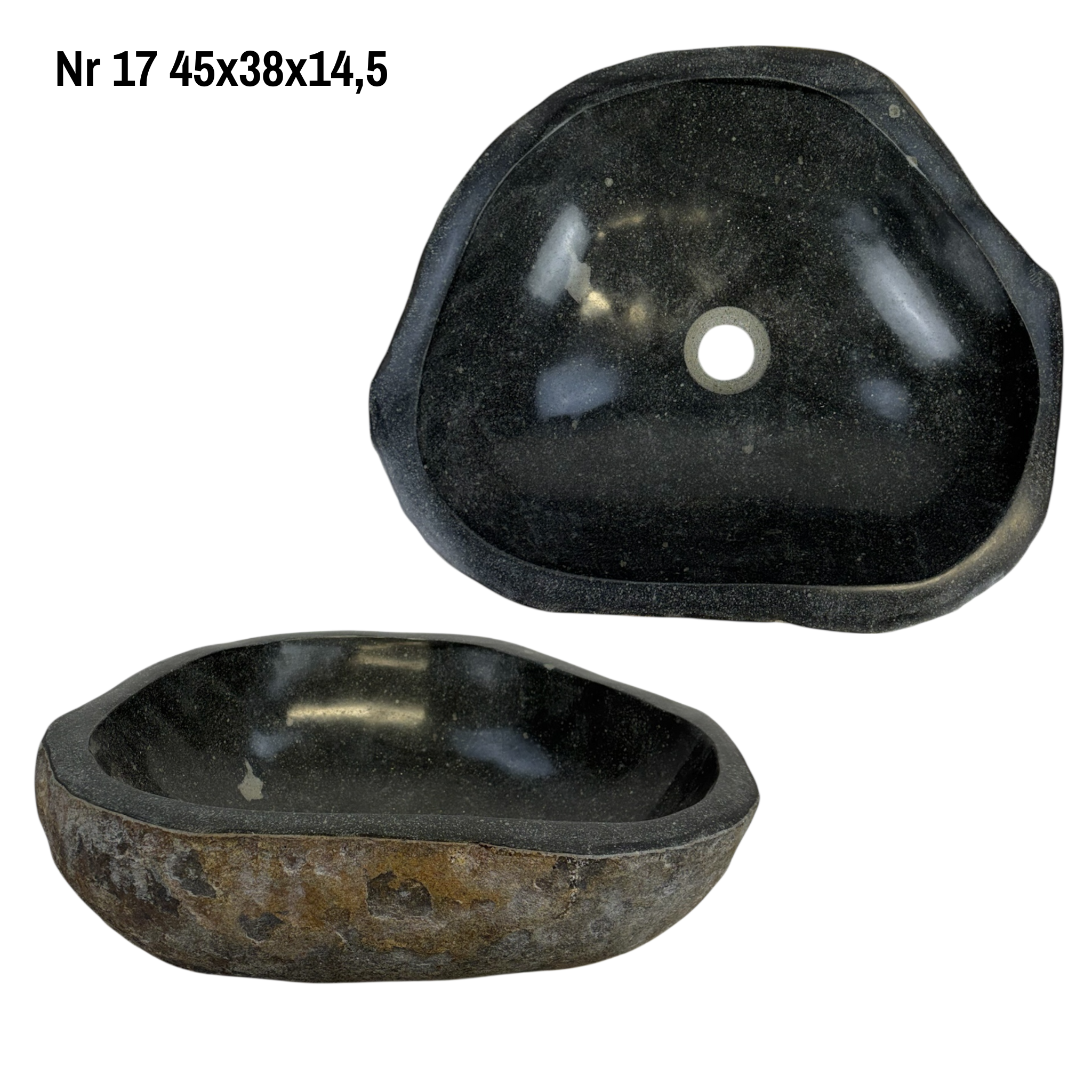 Lavabo en pierre naturelle - lavabo à poser pour salle de bain - unique - pierre de rocher solide