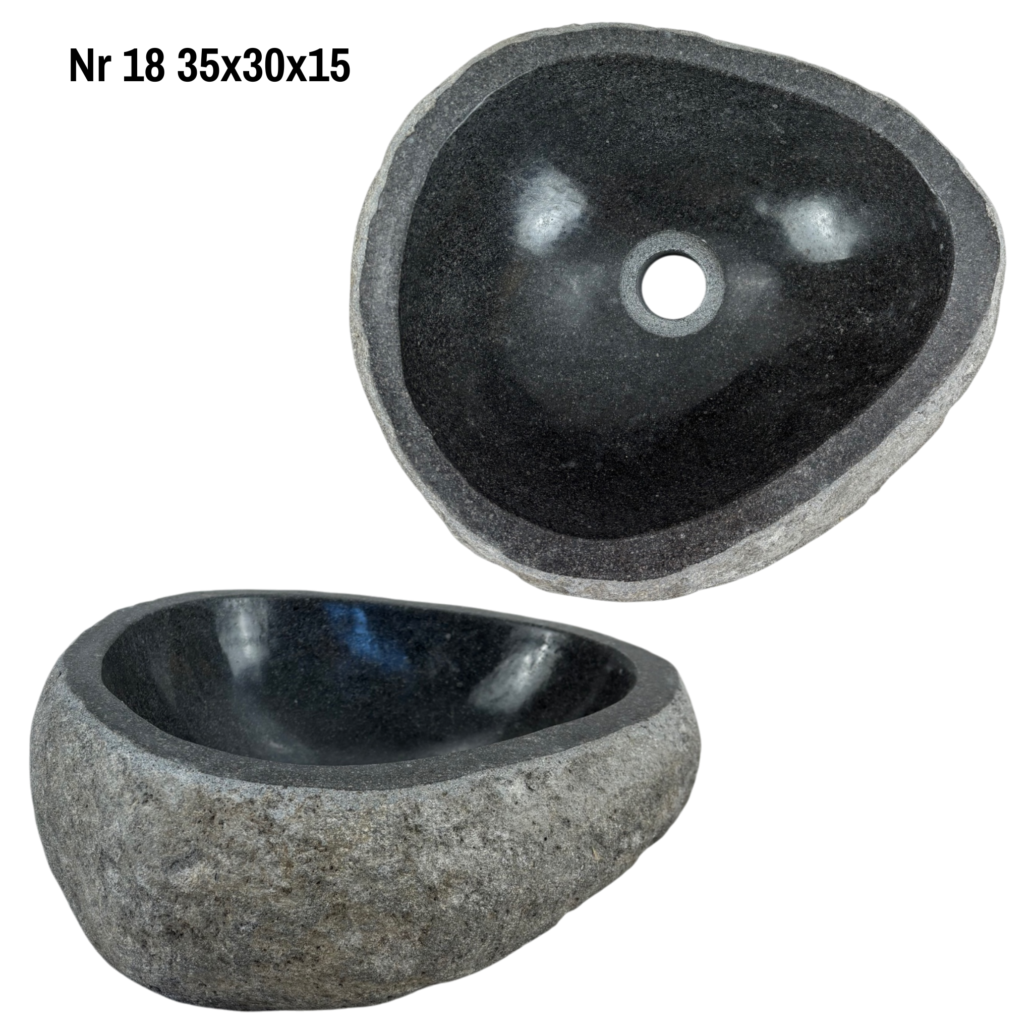 Natural stone washbasin - bathroom toilet countertop washbasin wash bowl - unique - boulder stone solid 