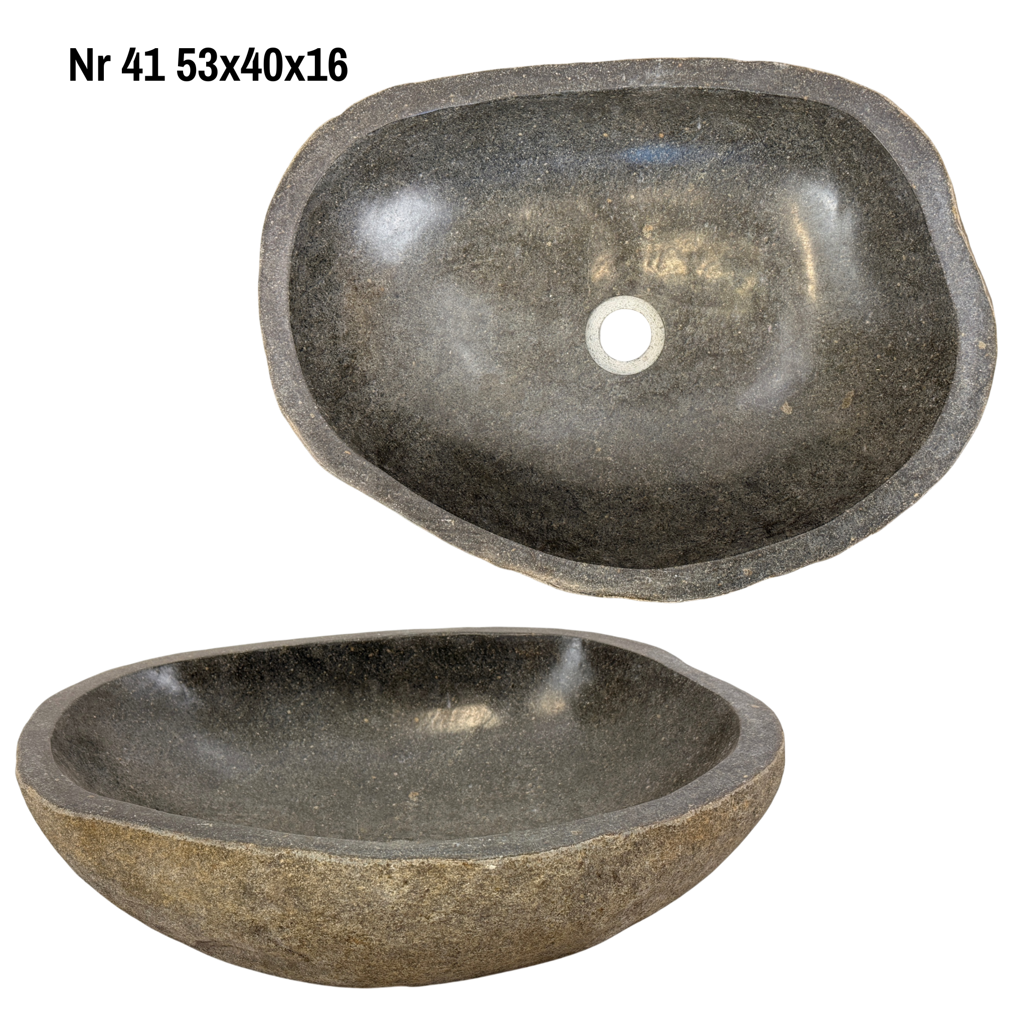 Natural stone washbasin - bathroom toilet countertop washbasin wash bowl - unique - boulder stone solid 