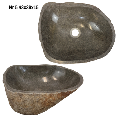 Natural stone washbasin - bathroom toilet countertop washbasin wash bowl - unique - boulder stone solid 