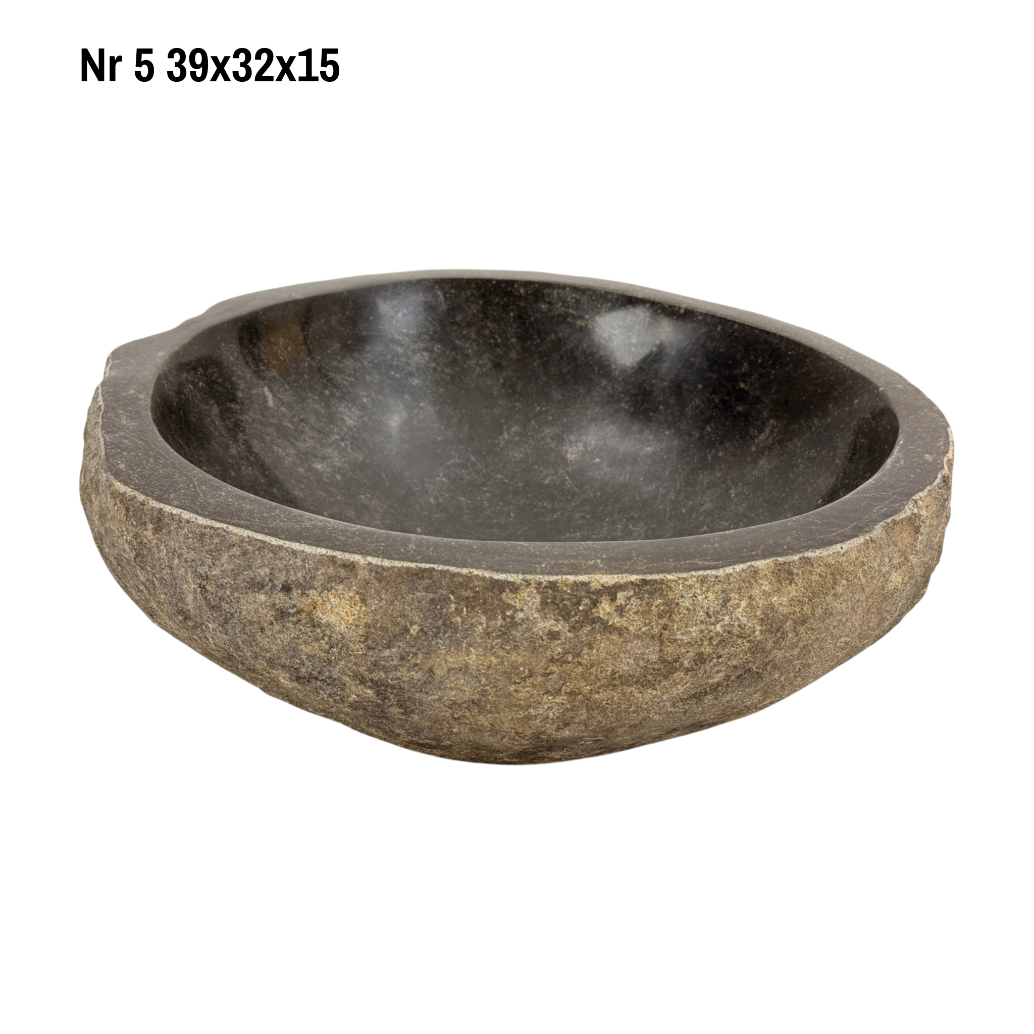 Natural stone washbasin - bathroom toilet countertop washbasin wash bowl - unique - boulder stone solid 