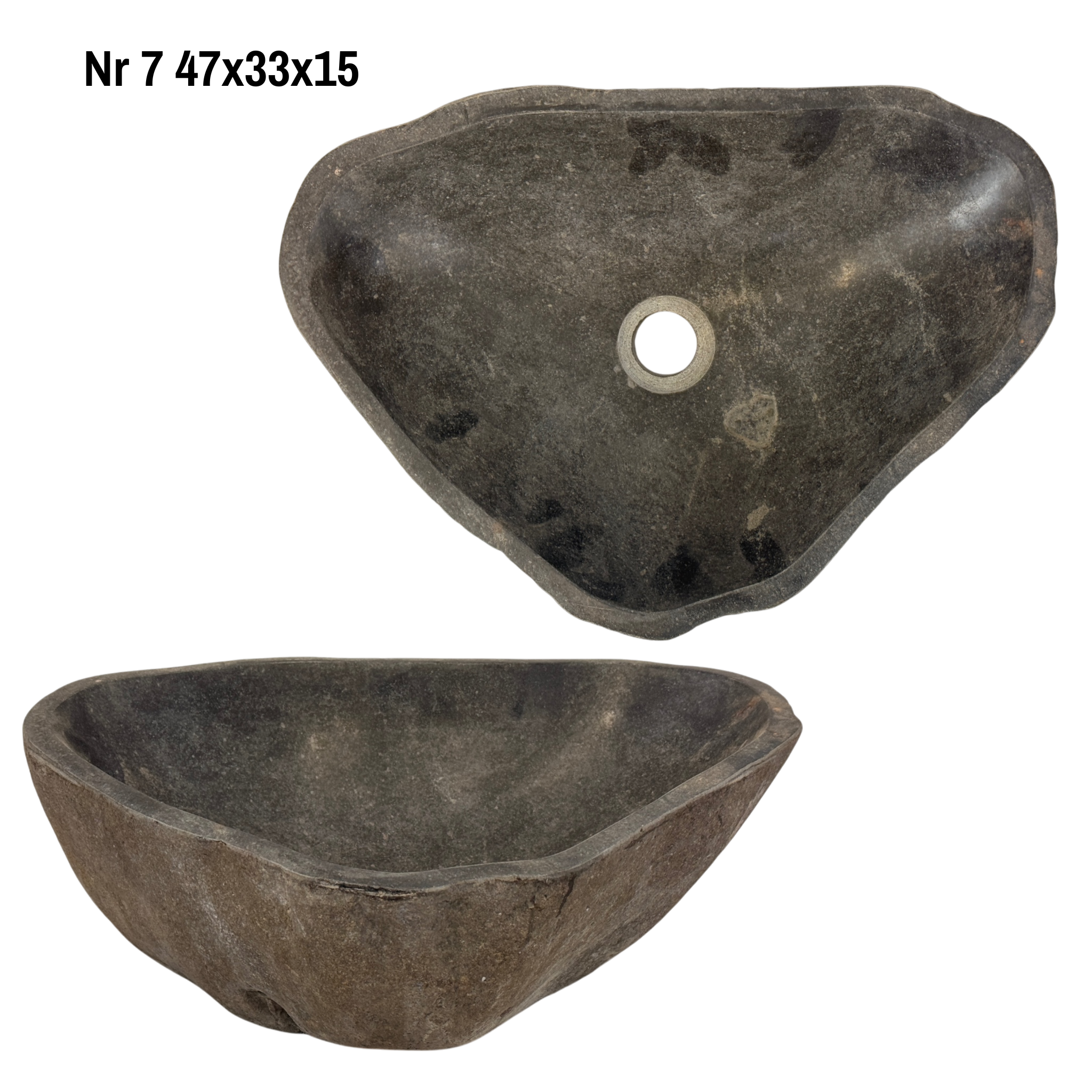 Natural stone washbasin - bathroom toilet countertop washbasin wash bowl - unique - boulder stone solid 
