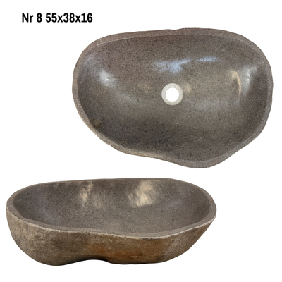 Natural stone washbasin - bathroom toilet countertop washbasin wash bowl - unique - boulder stone solid 