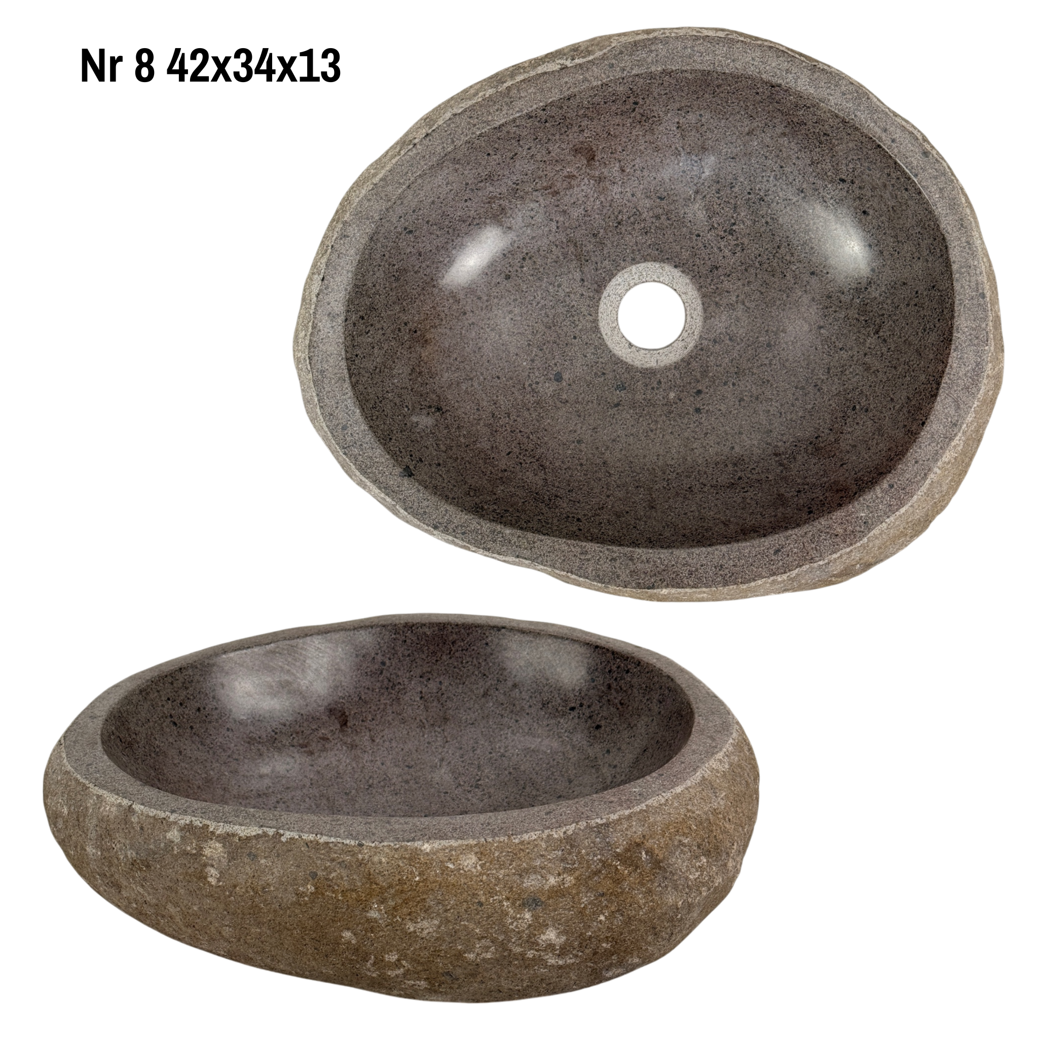 Natural stone washbasin - bathroom toilet countertop washbasin wash bowl - unique - boulder stone solid 