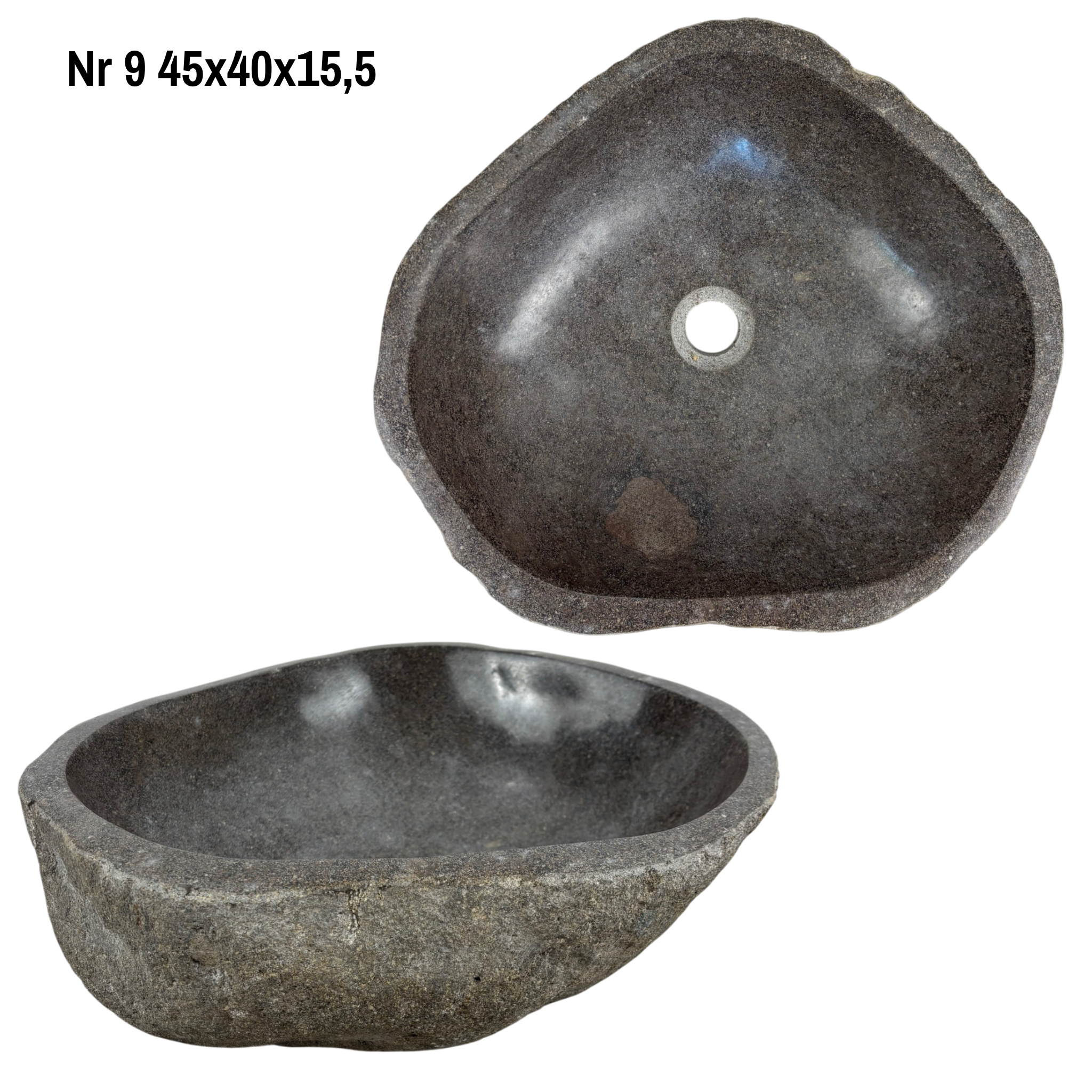 Natural stone washbasin - bathroom toilet countertop washbasin wash bowl - unique - boulder stone solid 