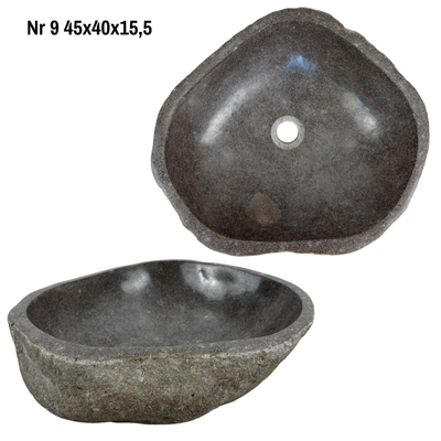 Natural stone washbasin - bathroom toilet countertop washbasin wash bowl - unique - boulder stone solid 